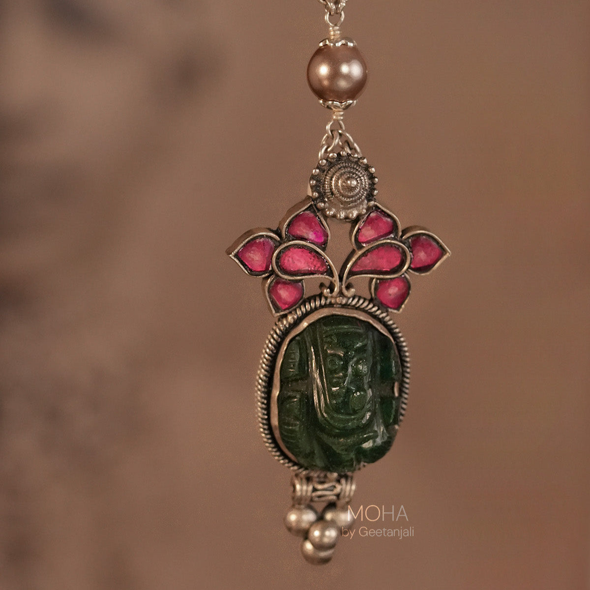Anant Silver Pendant with Chain by MOHA