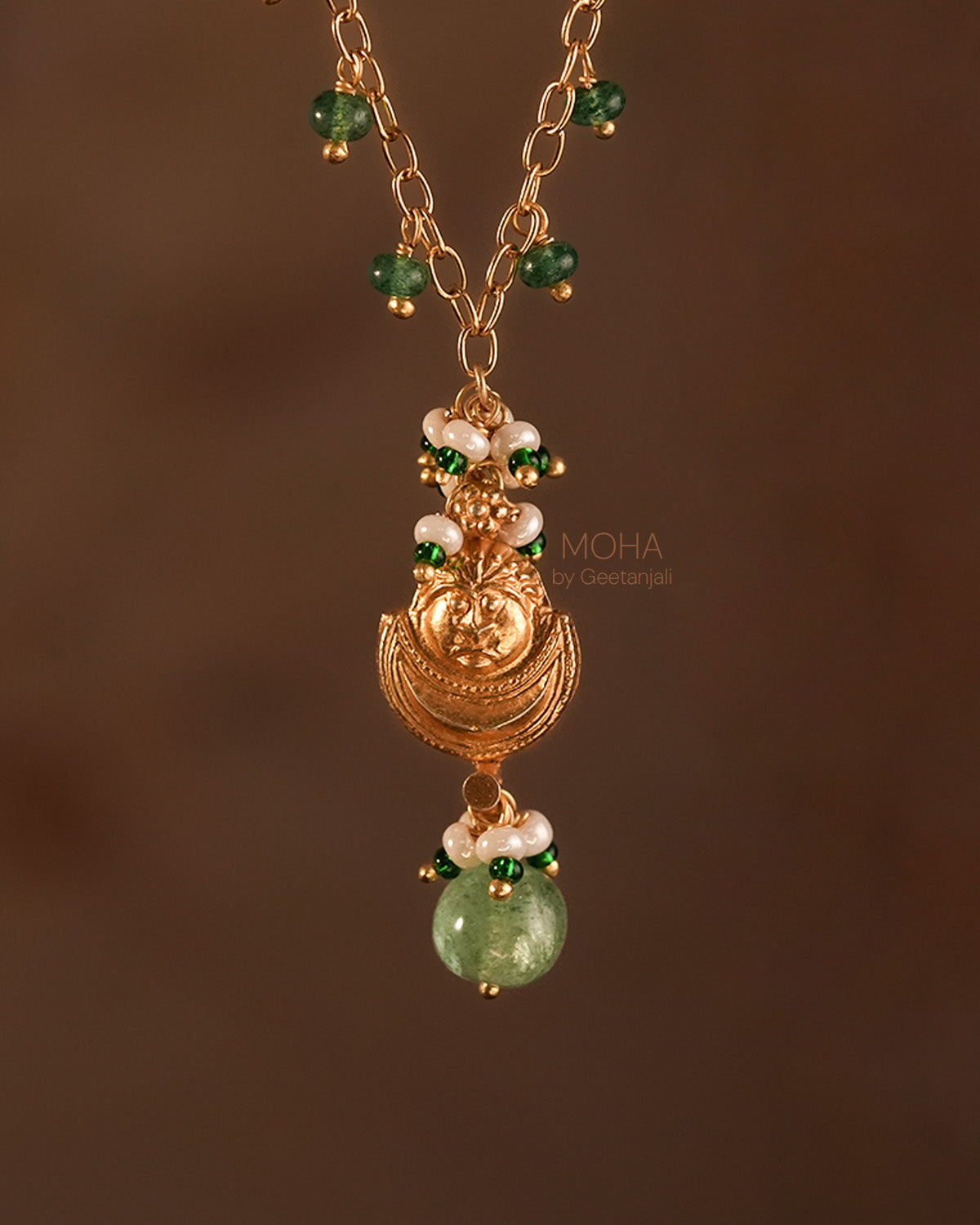 Anvika Silver Pendant with Chain by MOHA