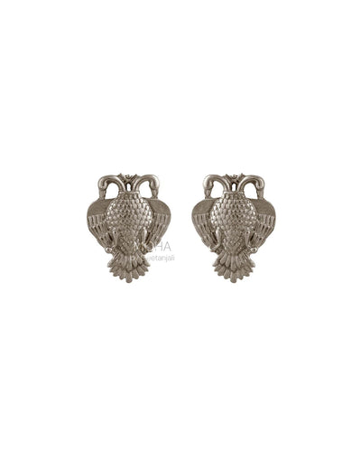 Aras (Gandabherunda) Silver Stud Earrings - Small by MOHA