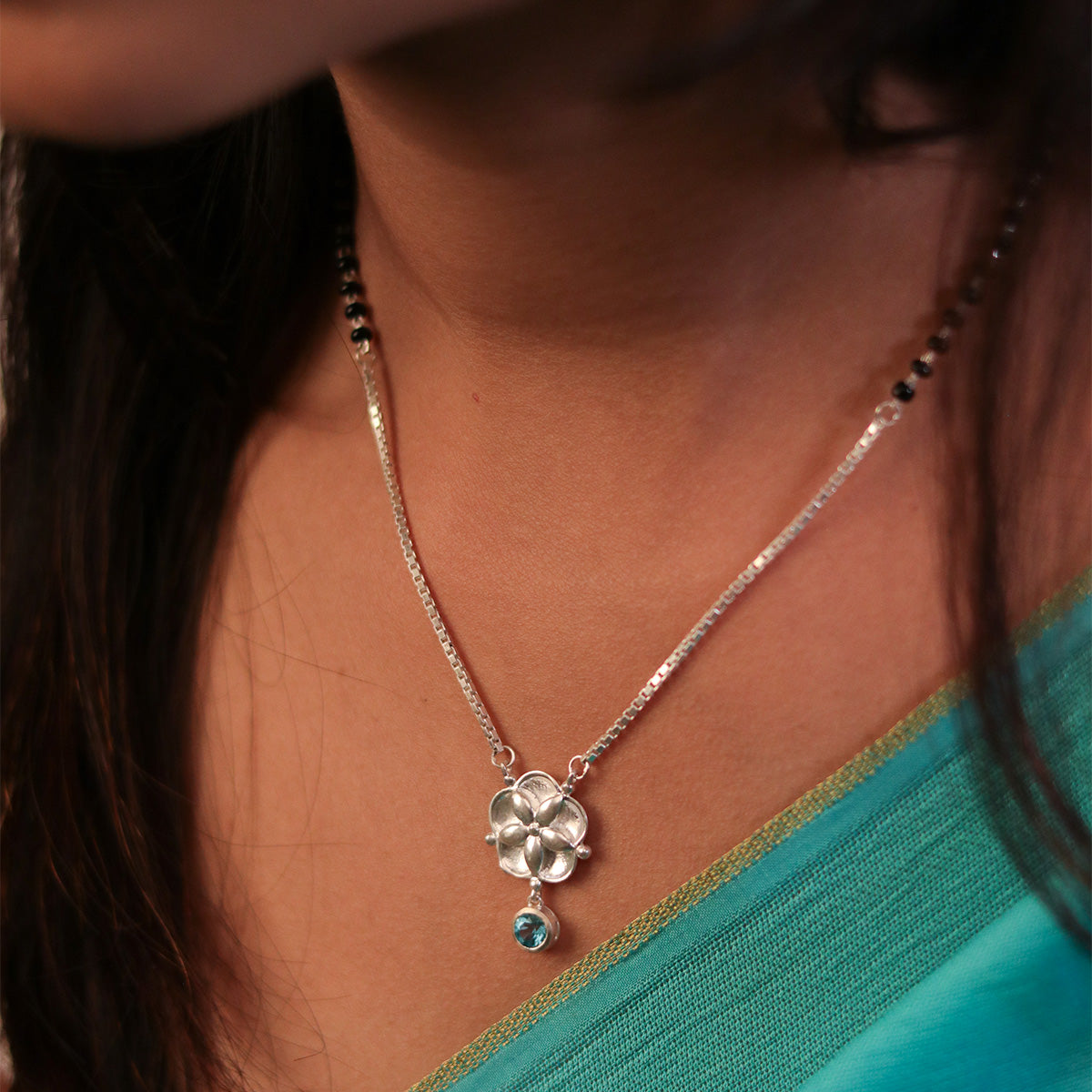 Nilaya Silver Mangalsutra by MOHA