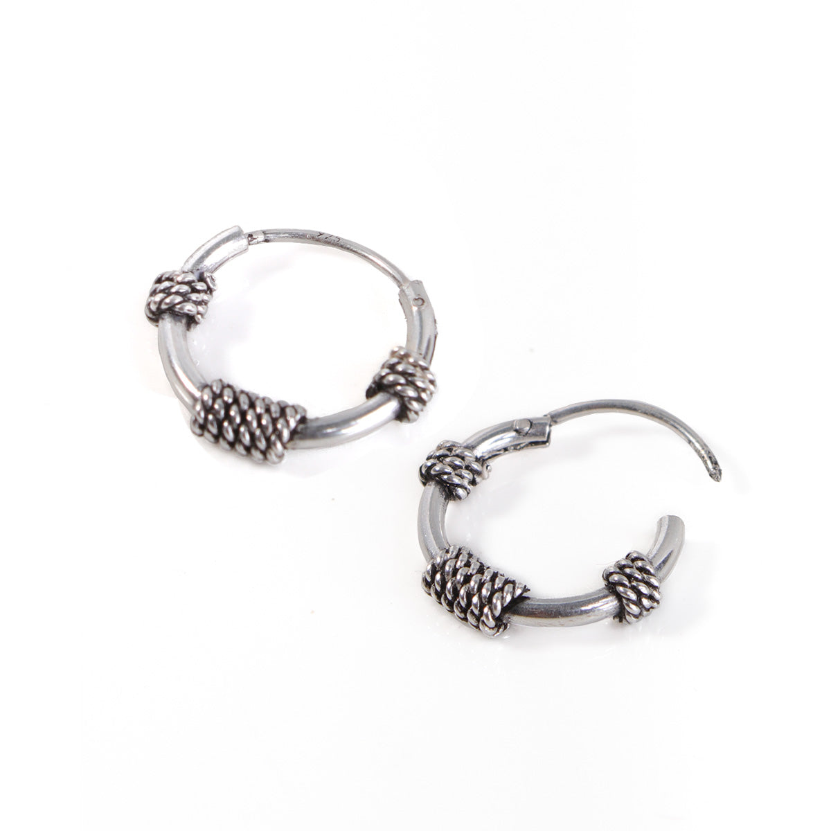 Riya Silver hoops Earrings by Moha