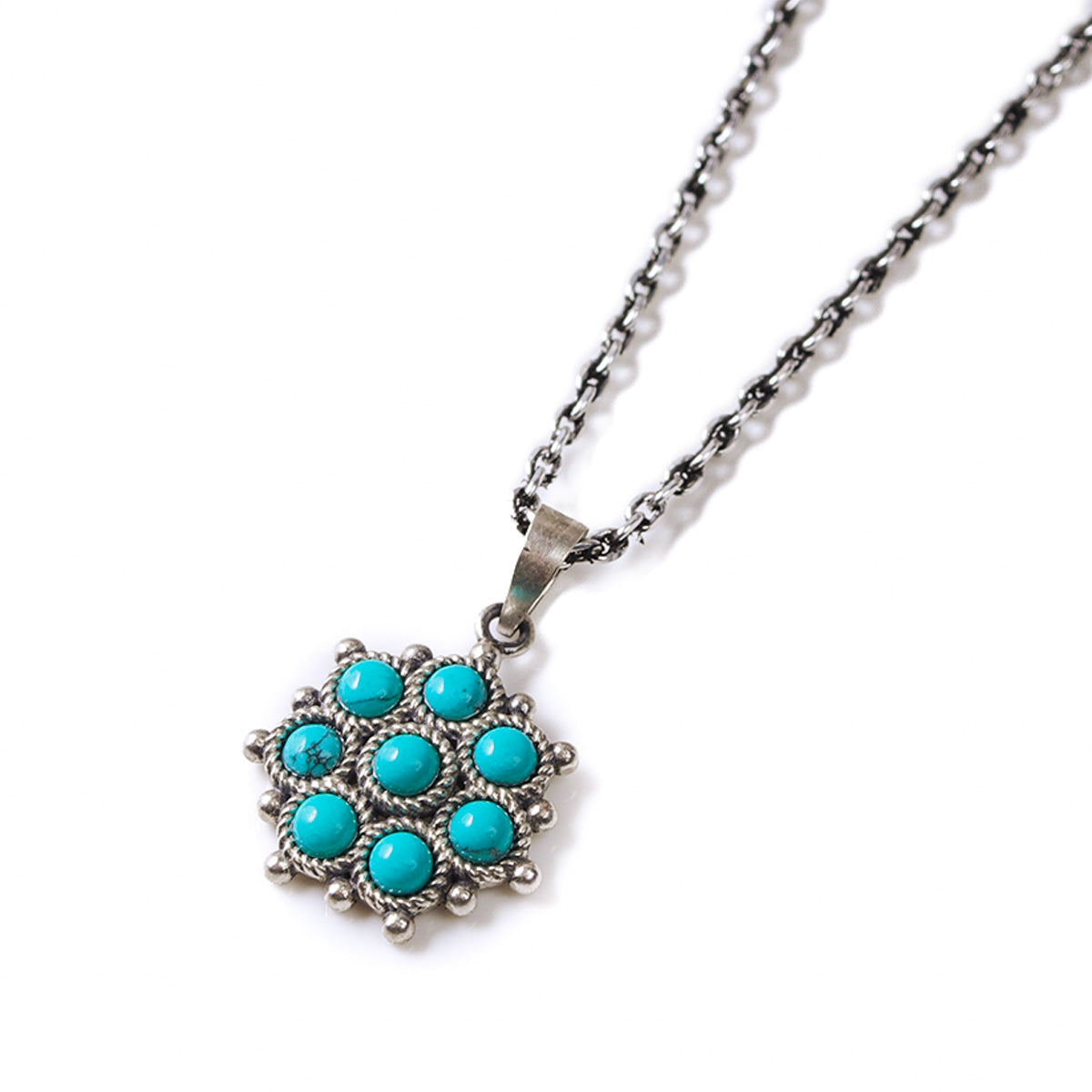 Adaa Turquoise Silver Chain Pendant by MOHA