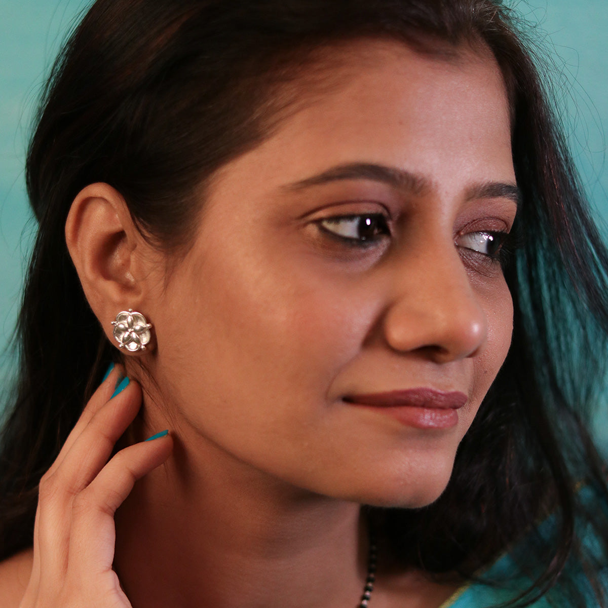 Nilaya Silver Earrings by MOHA