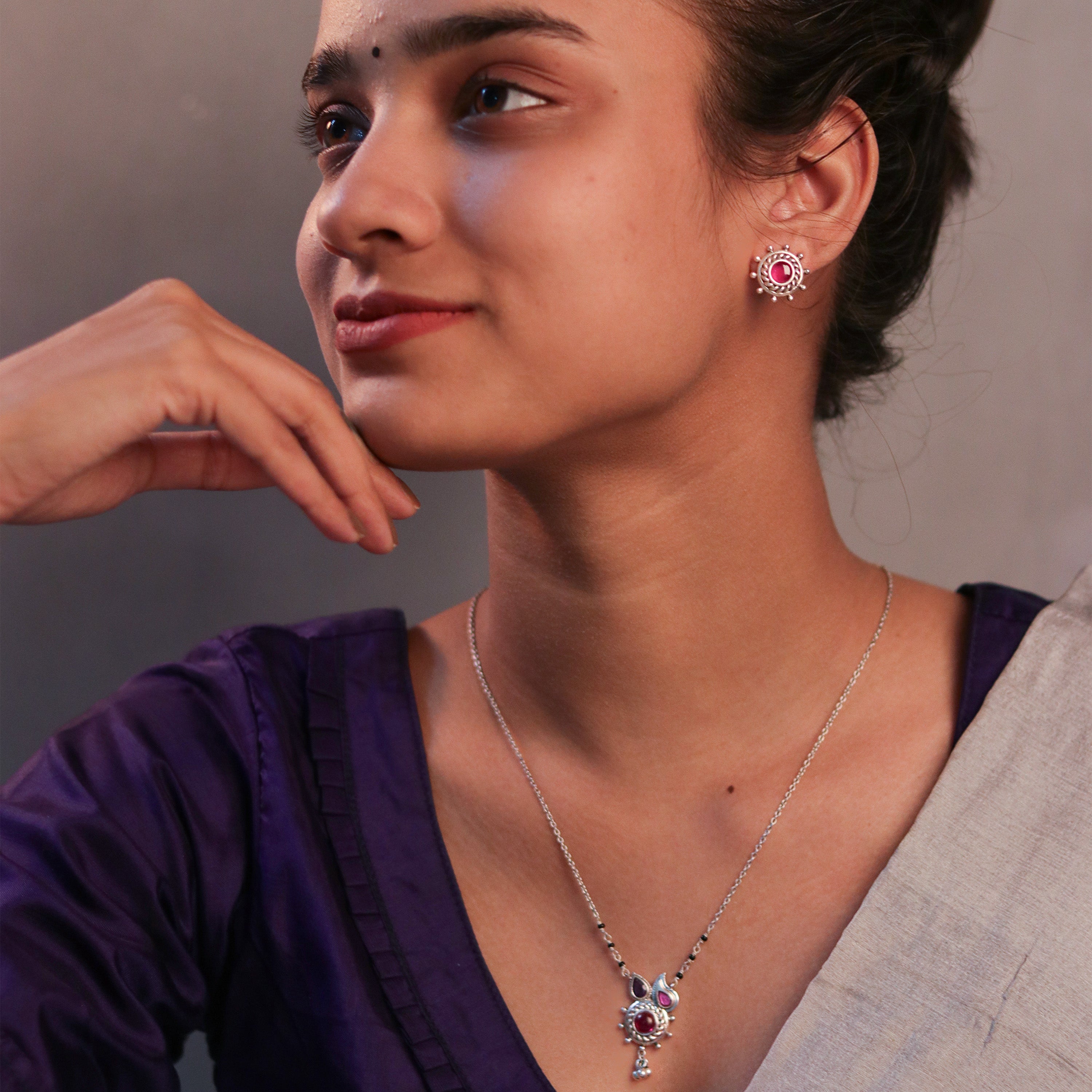 Hoor Silver Mangalsutra by MOHA