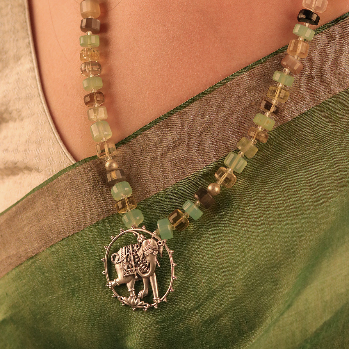 Gaja Gamini Silver Necklace by Moha
