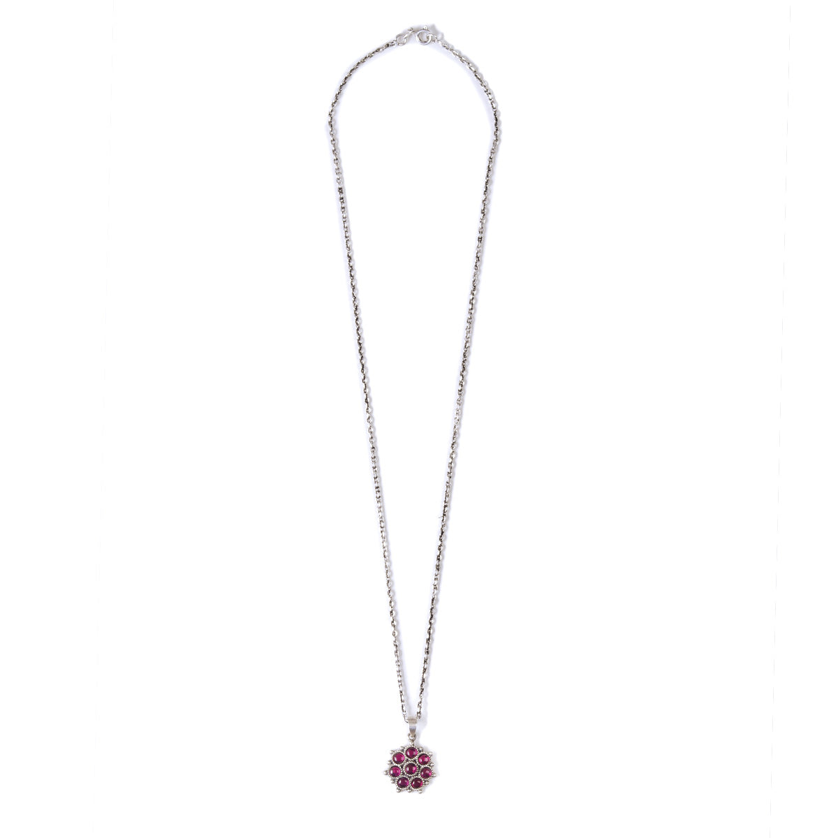 Adaa Pink Silver Chain Pendant by MOHA
