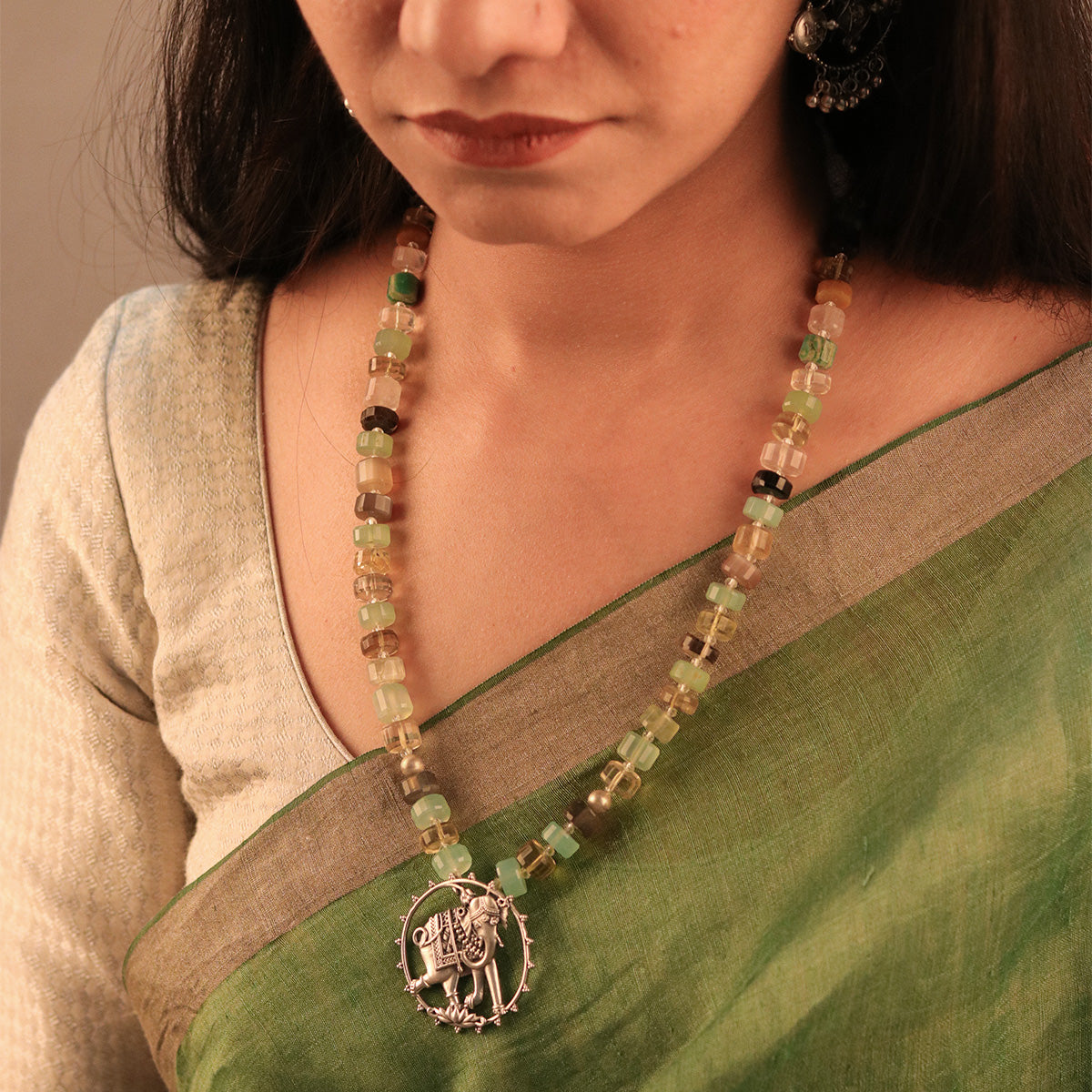 Gaja Gamini Silver Necklace by Moha