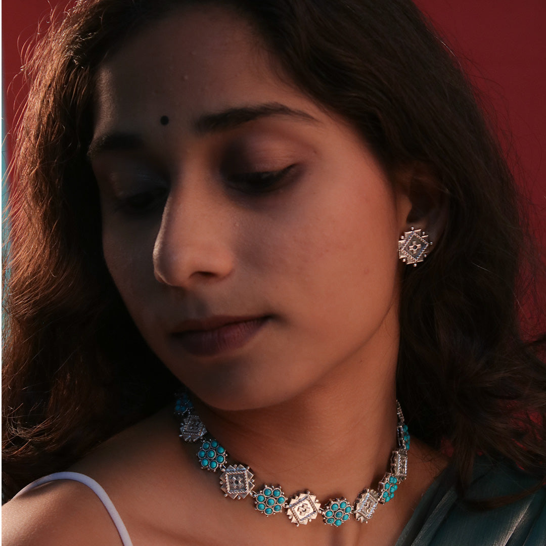 RatnaShakha Silver Earrings by MOHA