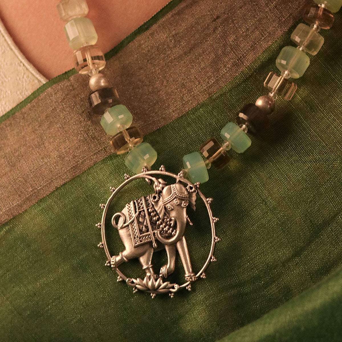 Gaja Gamini Silver Necklace by Moha