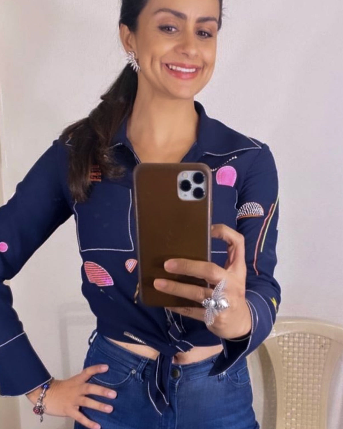 Titli Silver Finger Ring Small