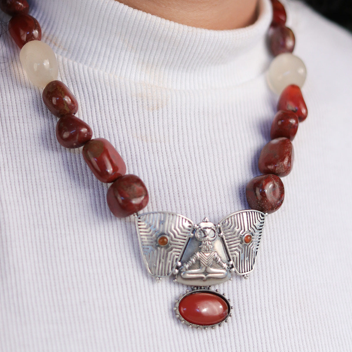 Harappa Mahisha Silver Pendant Necklace by Moha