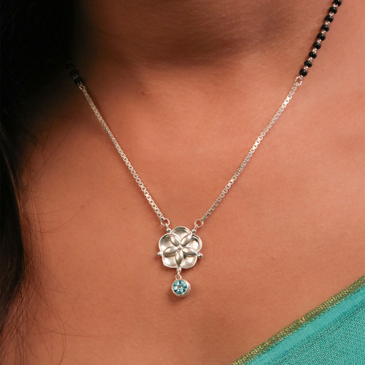 Nilaya Silver Mangalsutra by MOHA