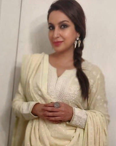 Ahir Silver Earrings With Black Meenakari