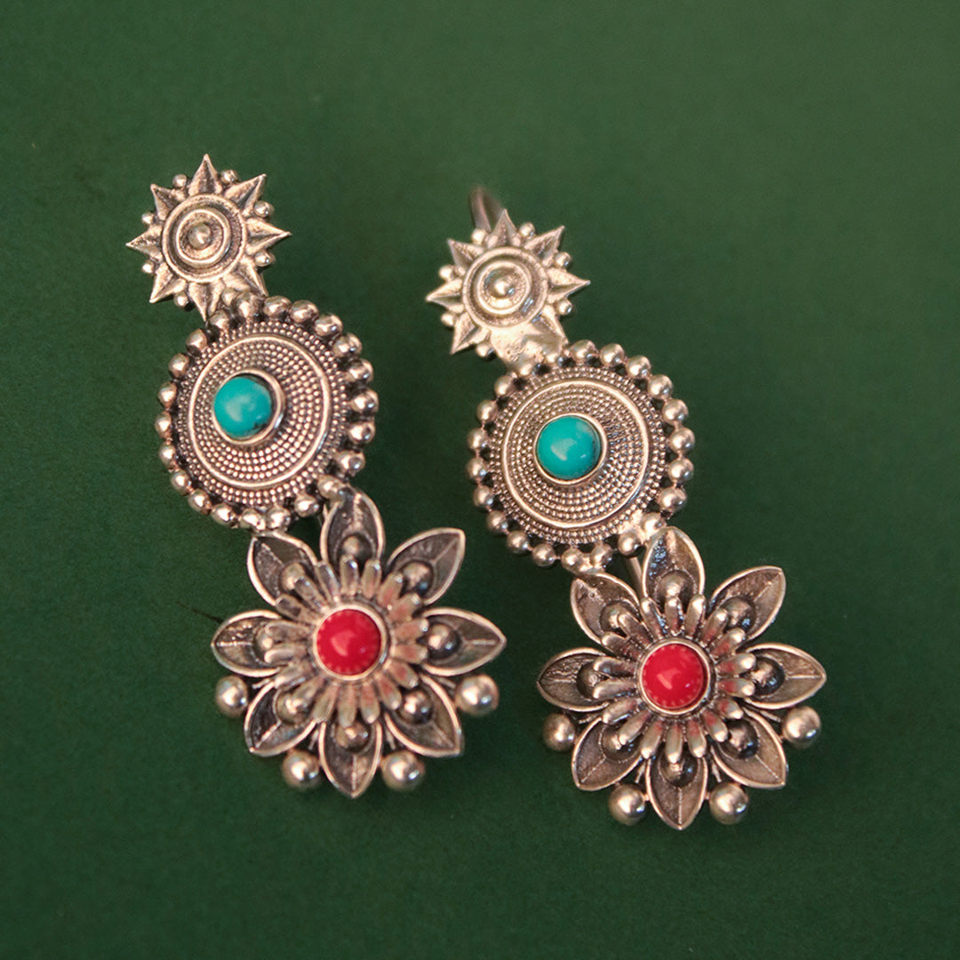 Mallika Abha Silver Dangle Earrings By MOHA