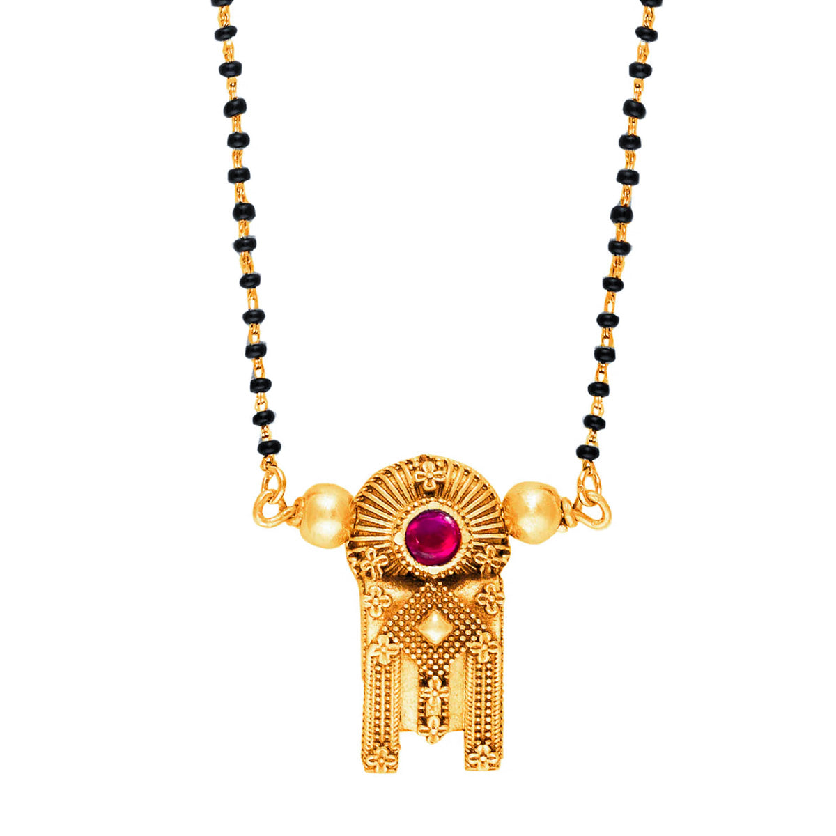 Thoppa Taali Silver Pendant with Mangalsutra [ Gold Plated] by MOHA
