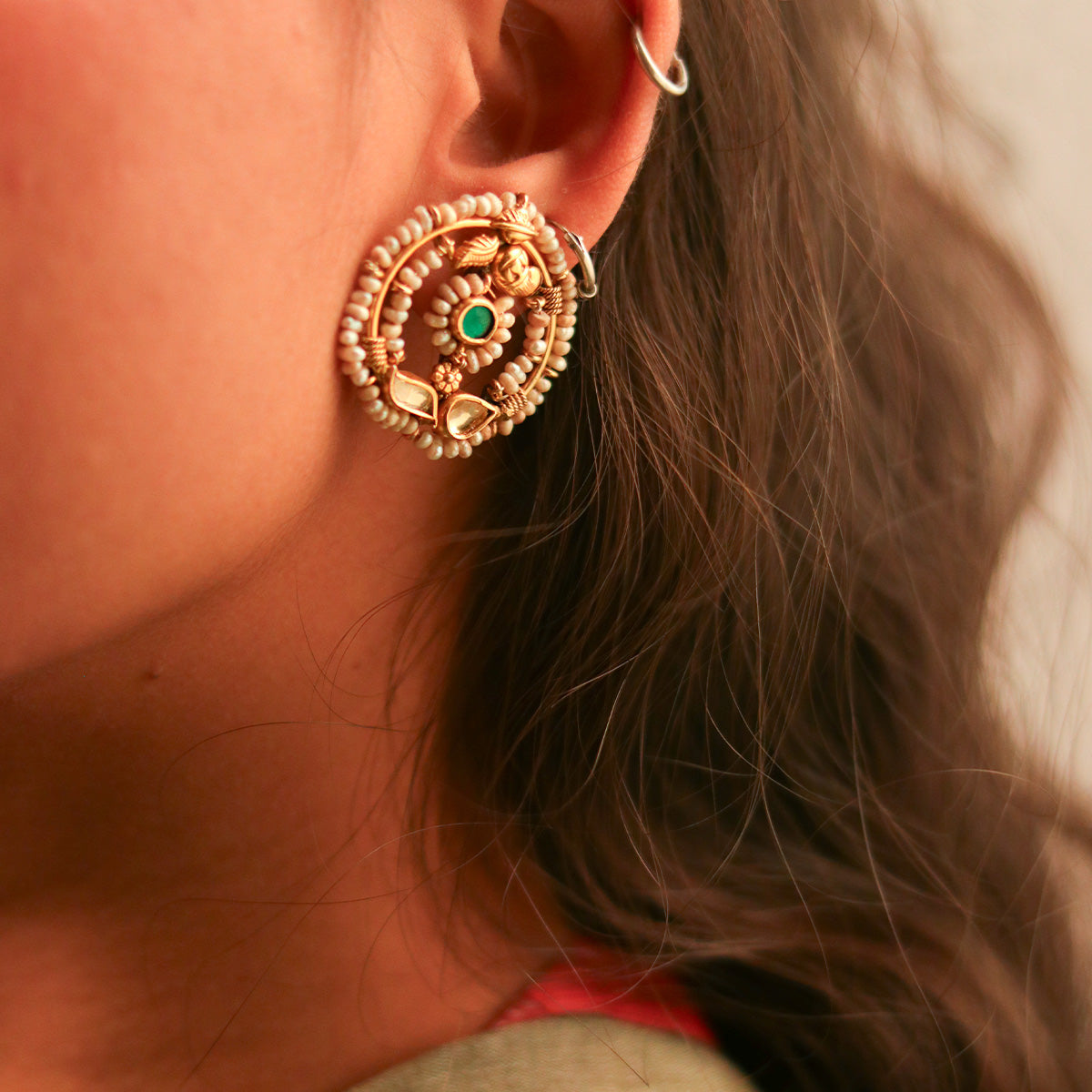 Reet Pearl Silver earrings By MOHA