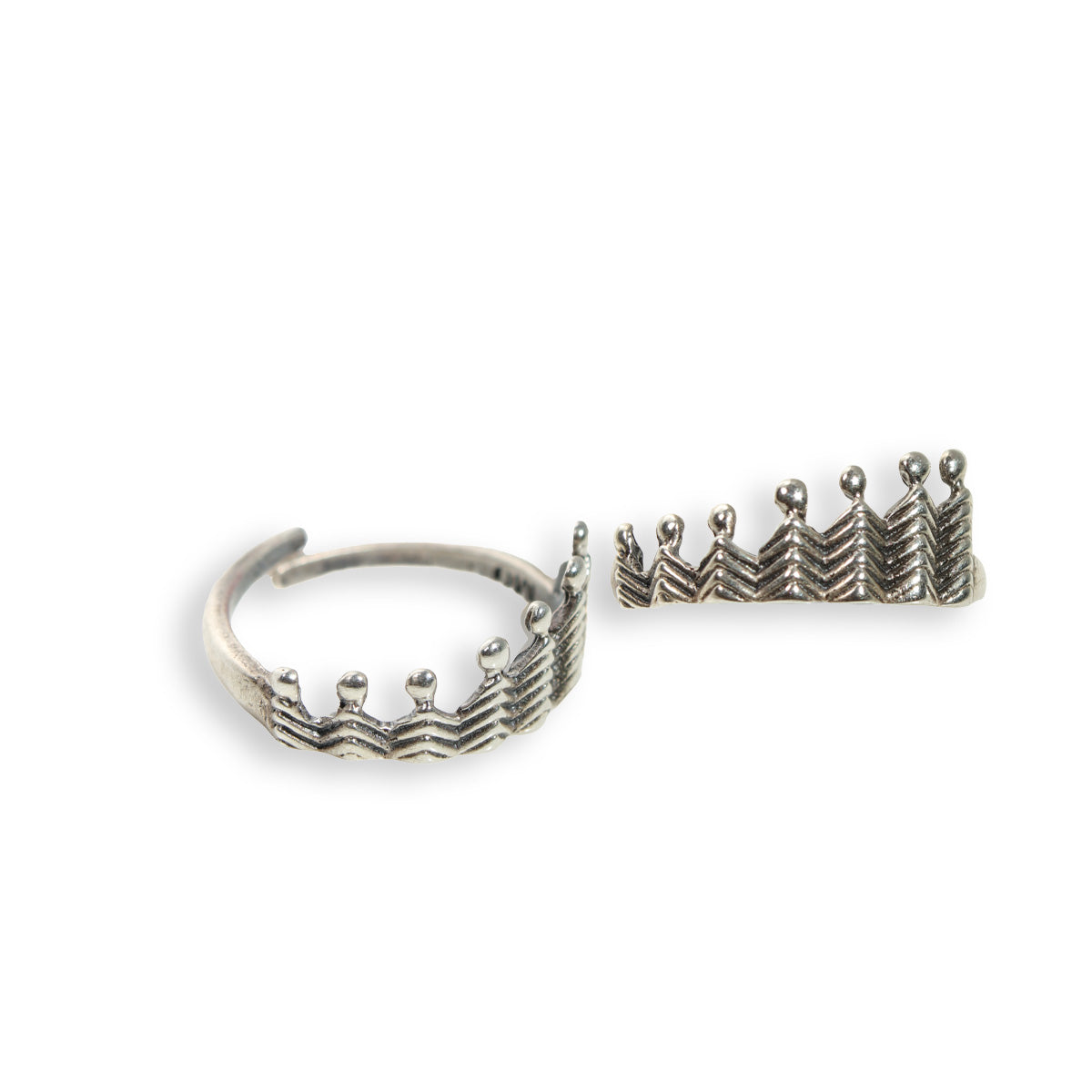 Shikha Silver Toe Ring by Moha