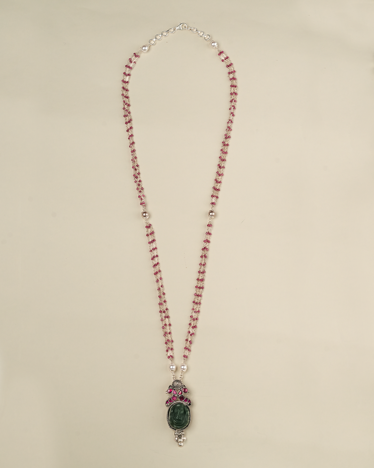 Divya Ganesha Silver Pendant with Chain by MOHA