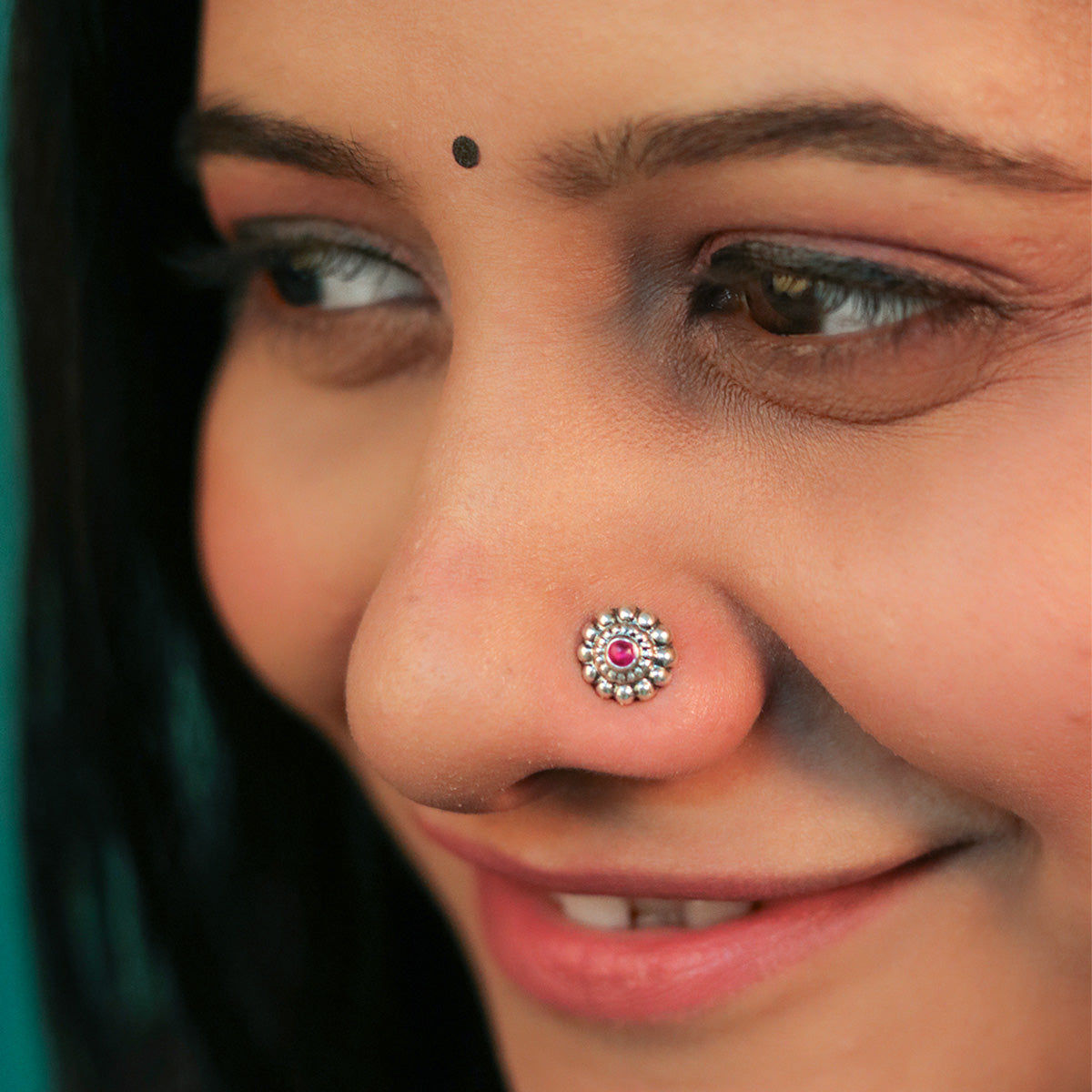 Casual shimmering clip on nose stud or nose clip gold plated with american  diamond nose ring - SHREEVARAM - 3666416