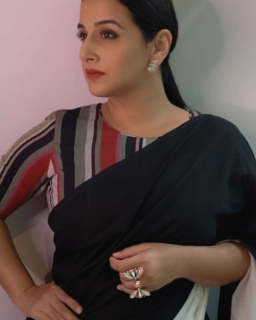 Titli Double Finger Silver Ring