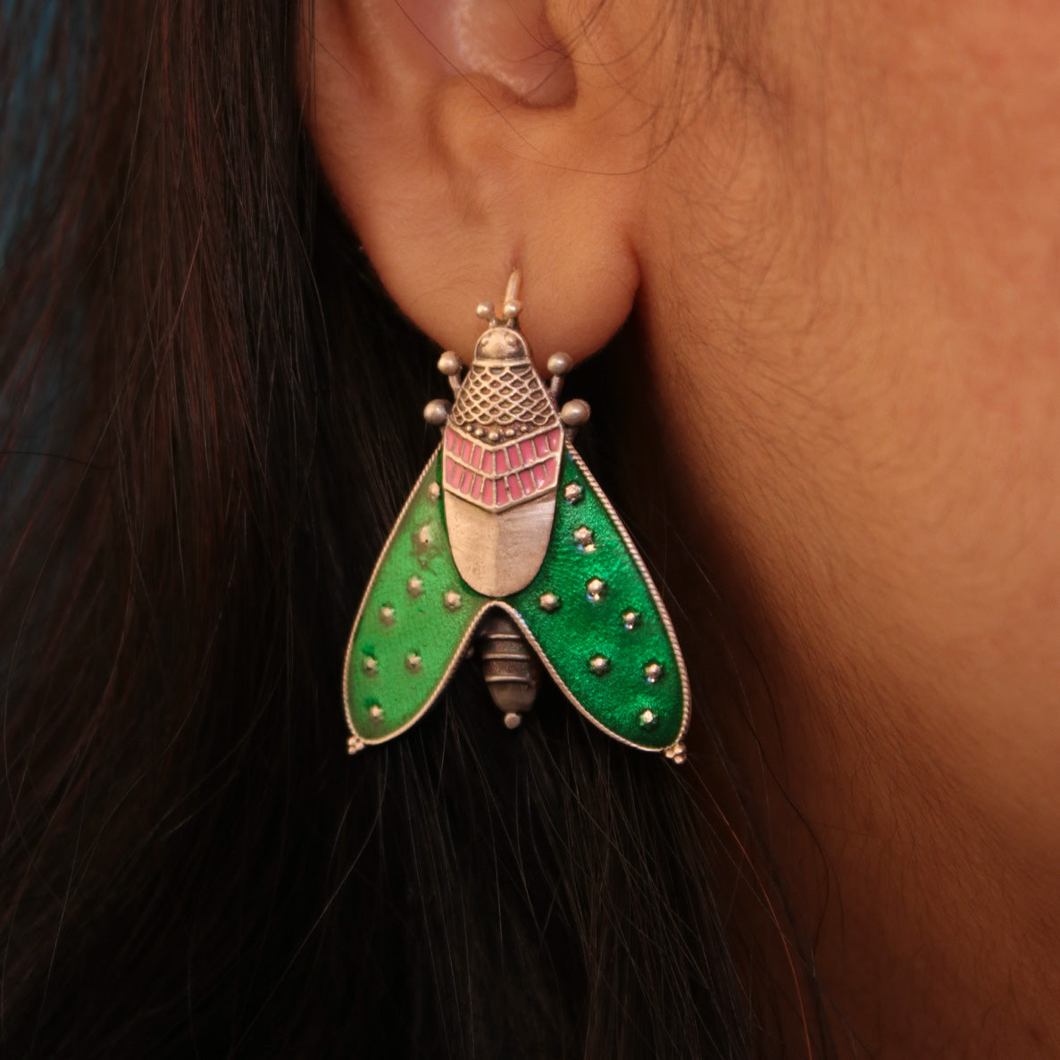 Patanga SIilver Earrings (Big) By MOHA