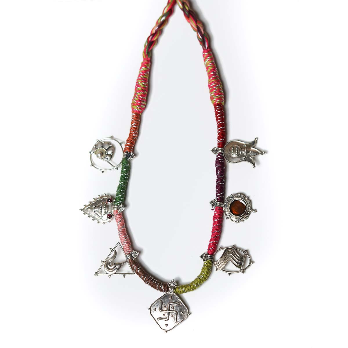 Ashtasutra Silver Necklace by Moha 