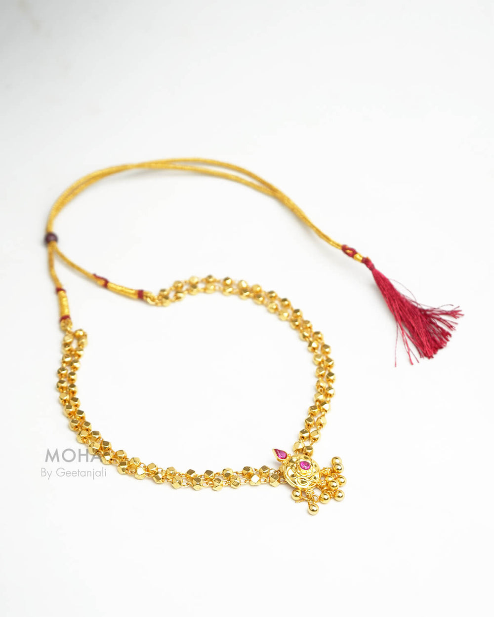 Ashtapailu Silver Necklace by MOHA (Gold Plated)