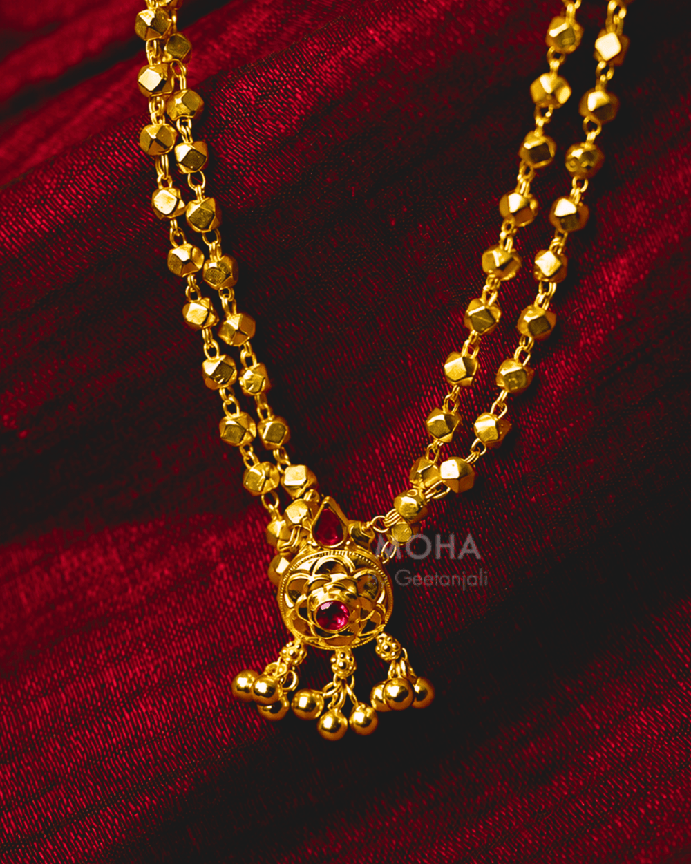 Ashtapailu Silver Necklace by MOHA (Gold Plated)