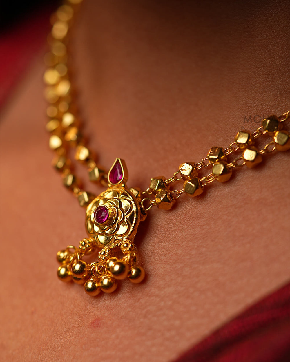 Ashtapailu Silver Necklace by MOHA (Gold Plated)