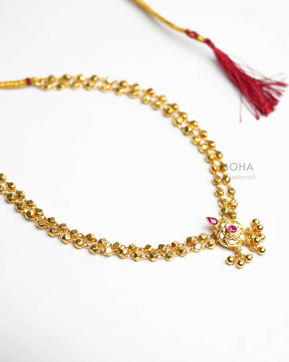 Ashtapailu Silver Necklace by MOHA (Gold Plated)