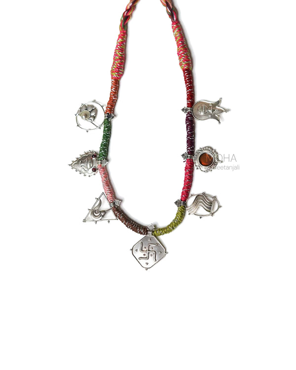Ashtasutra Silver Necklace by Moha