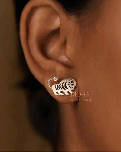 Baagh Silver Studs by MOHA