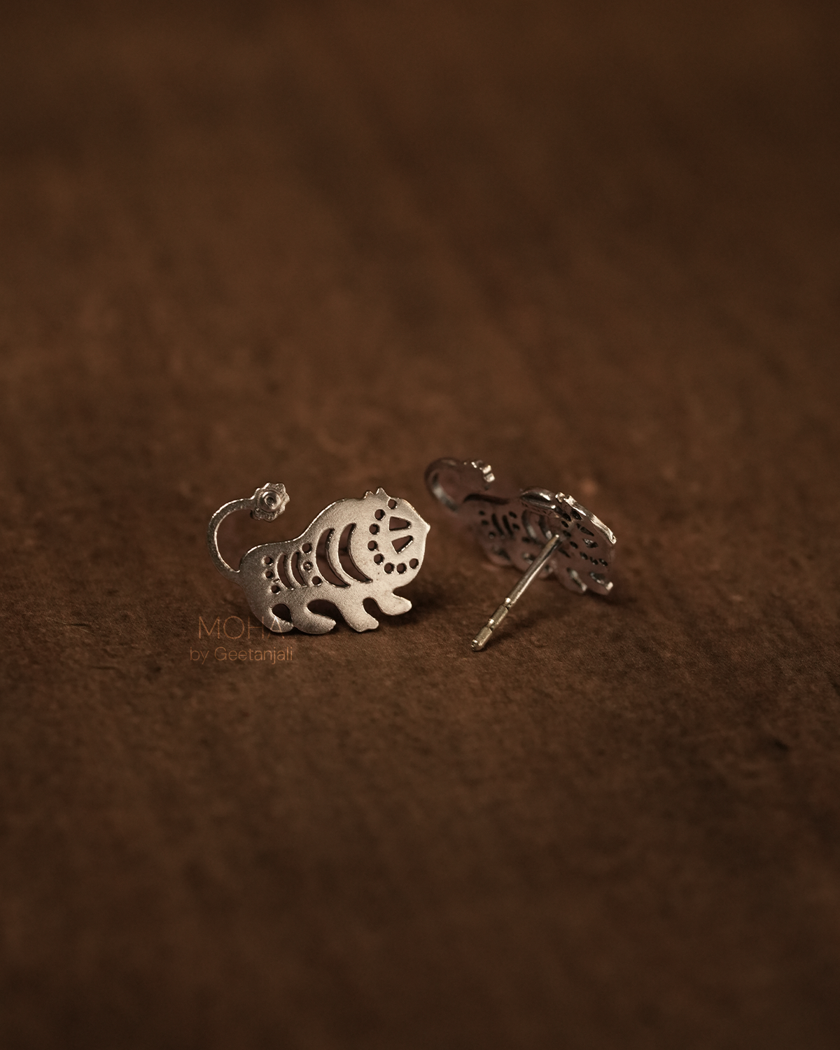 Baagh Silver Studs by MOHA