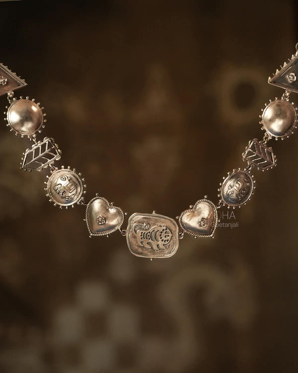 Baagh Hathi Silver Choker Necklace by MOHA