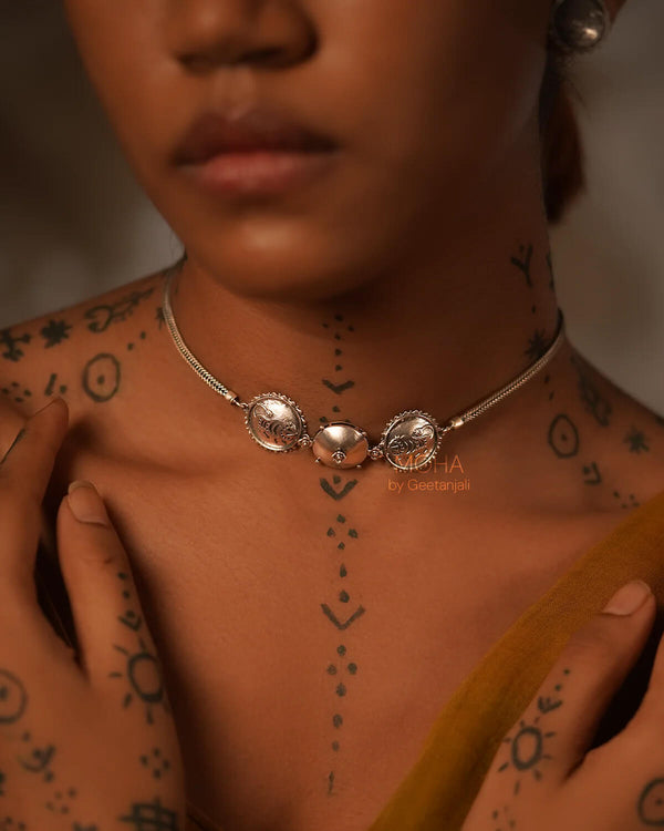 Baagh Silver Necklace by MOHA