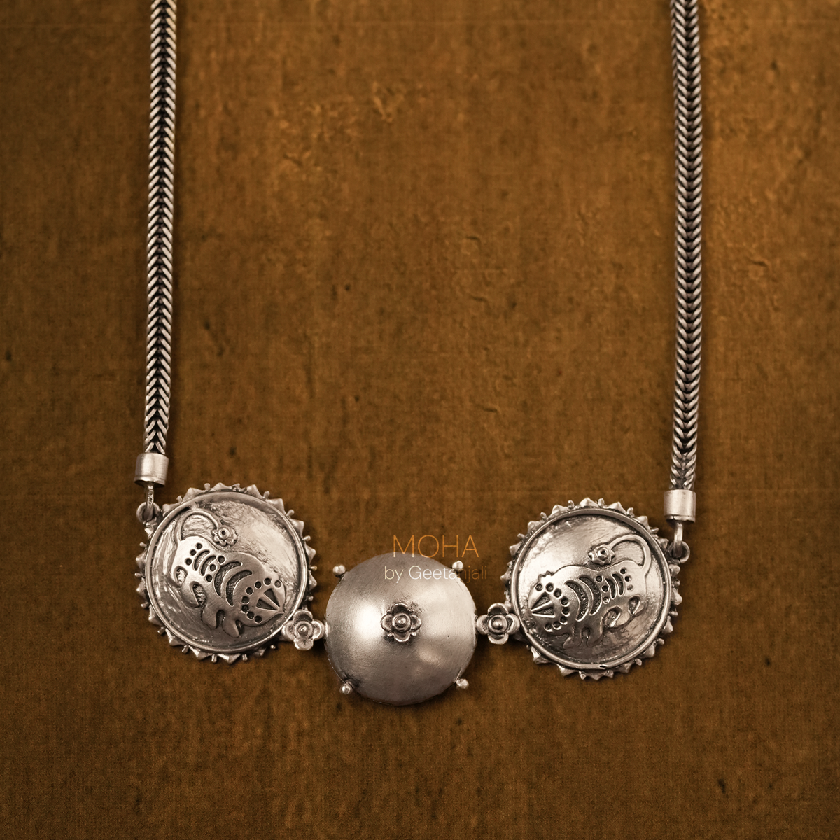 Baagh Silver Necklace by MOHA