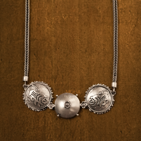 Baagh Silver Necklace by MOHA