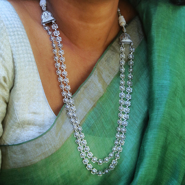 Buy 2 Pointer Diamond Halfway-round Necklace 14K White Gold 0.15 CTW Online  in India - Etsy