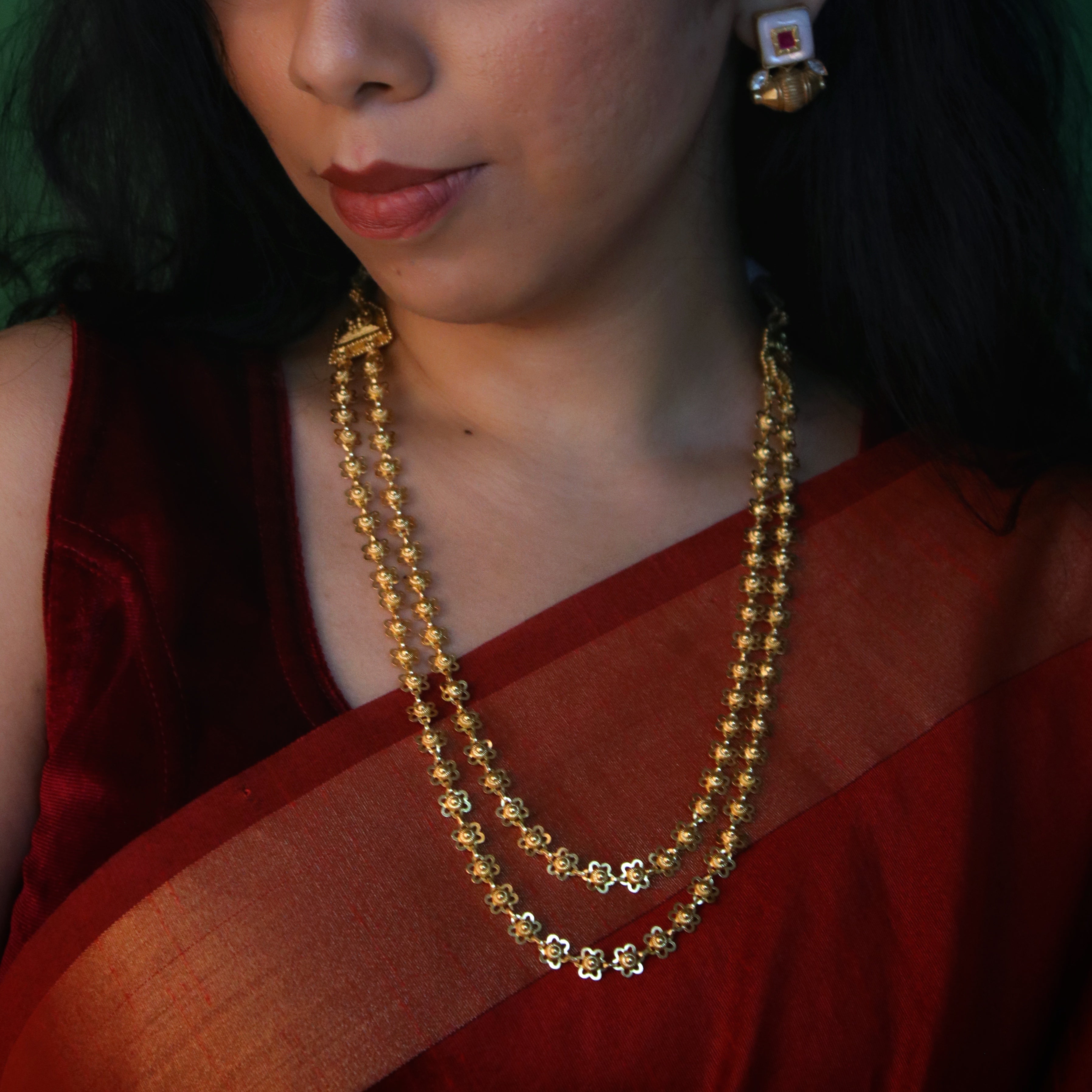 bakuli haar gold plated double layered by moha