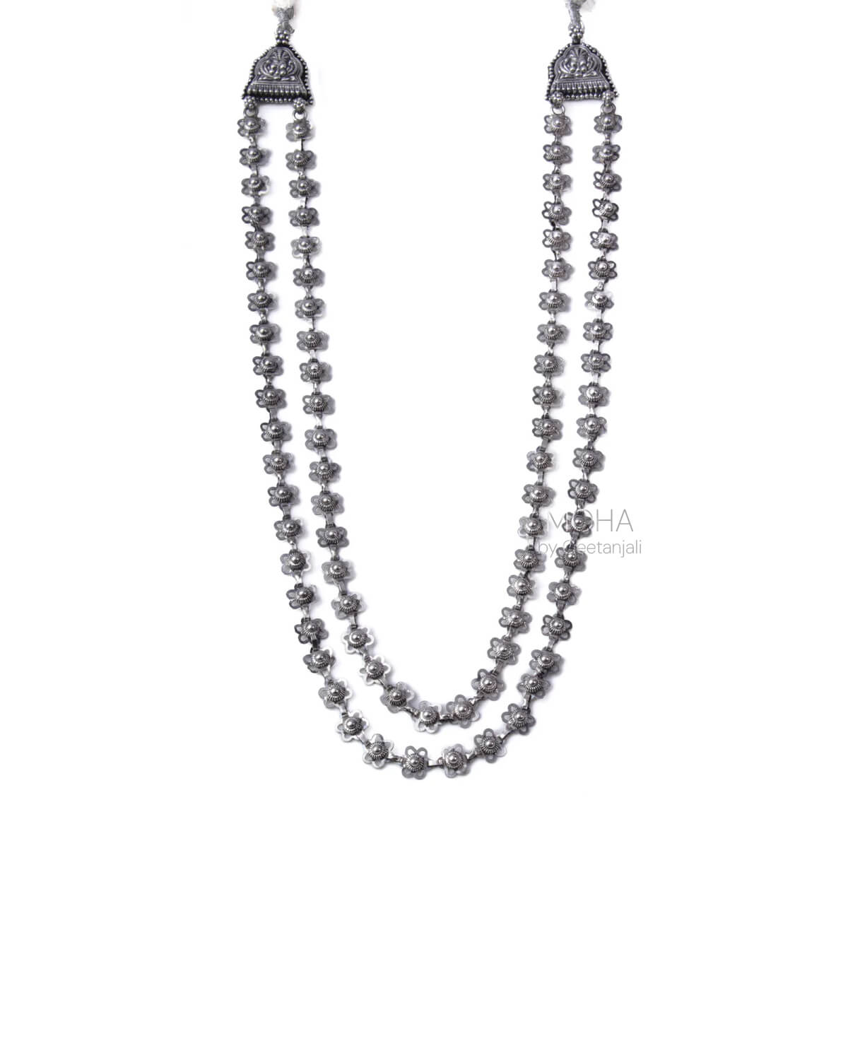 bakuli haar silver double layered by moha