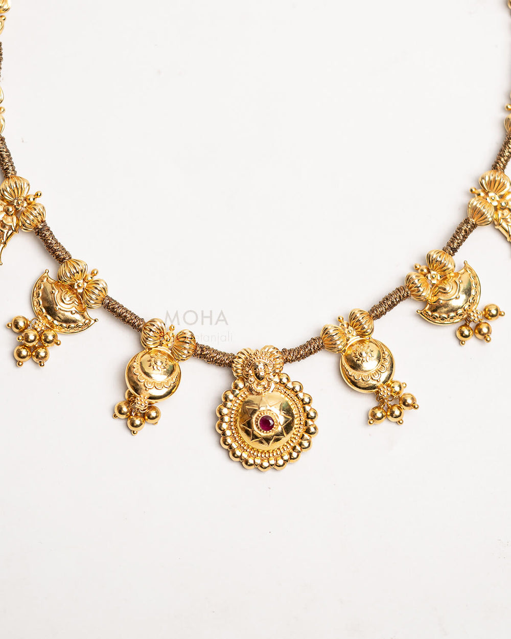 Bhavani Saaj Necklace by MOHA (Gold Plated)