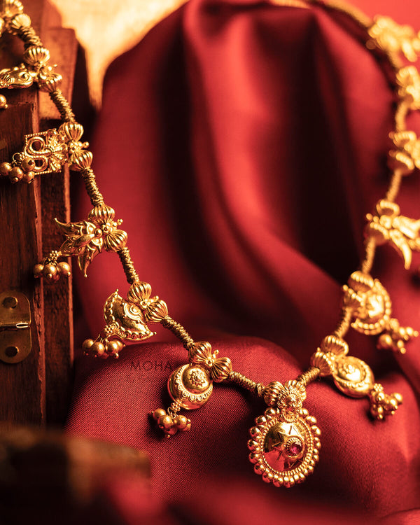 Bhavani Saaj Necklace by MOHA (Gold Plated)