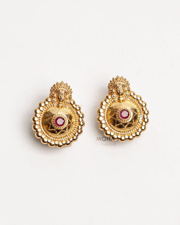 Bhavani Silver Earrings by MOHA (Gold Plated)