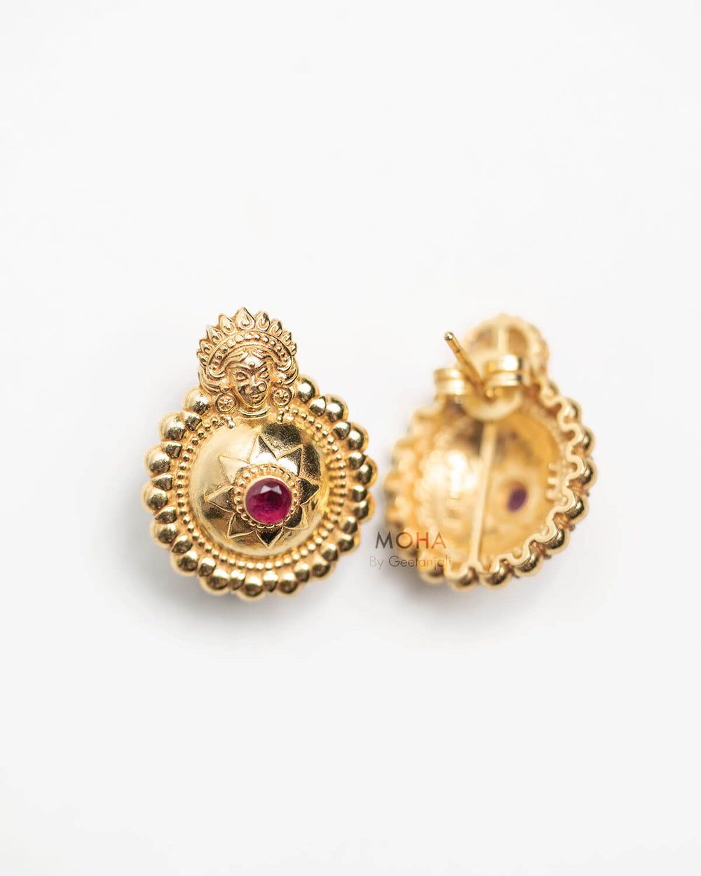 Bhavani Silver Earrings by MOHA (Gold Plated)
