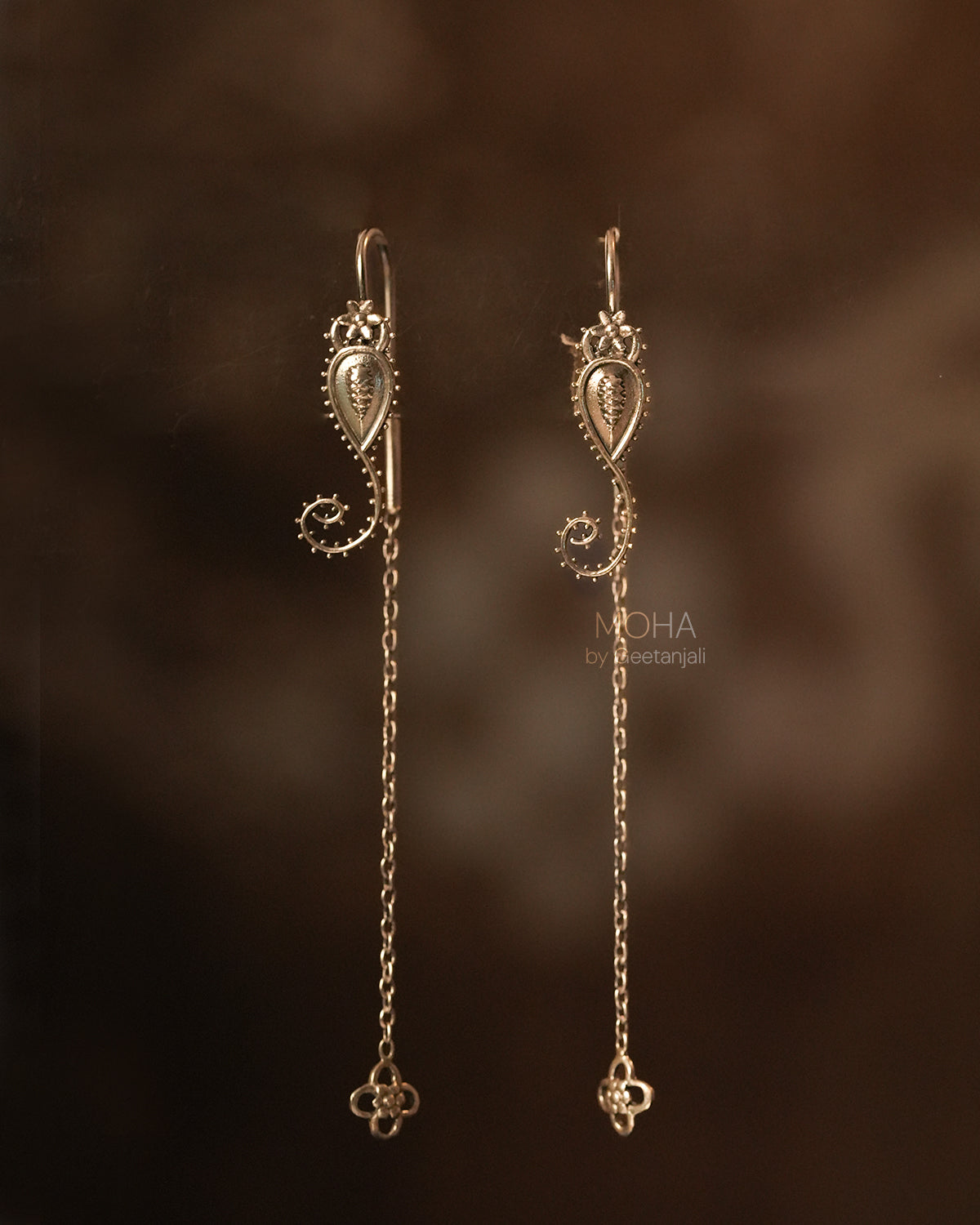 Bichchhu Silver Sui Dhaga Earrings by MOHA