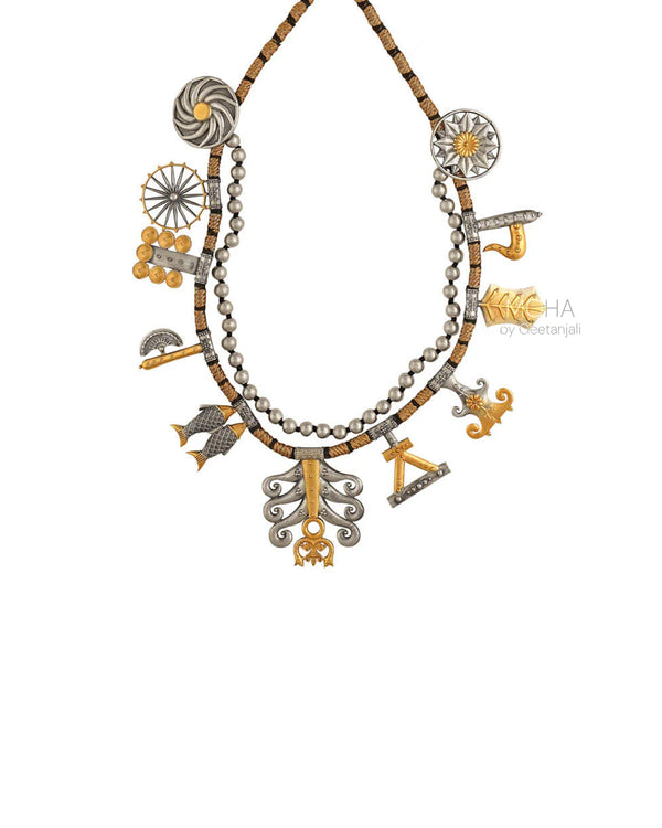Bodhi Mangala Necklace [ Dual Toned] by MOHA
