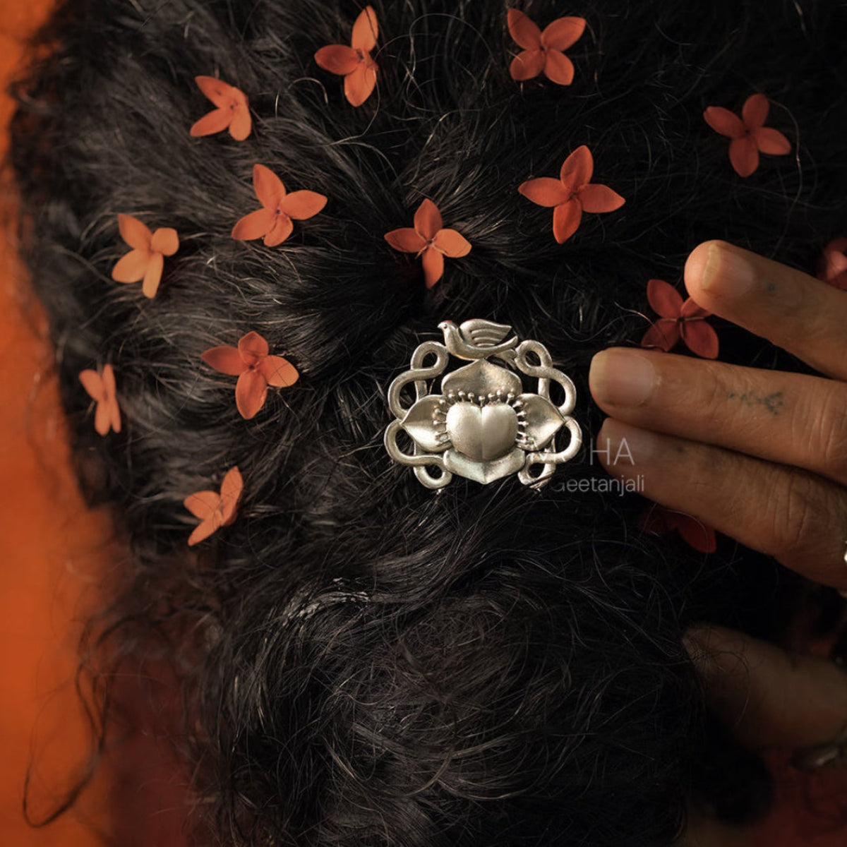 Bulbul Silver Hairpin by MOHA