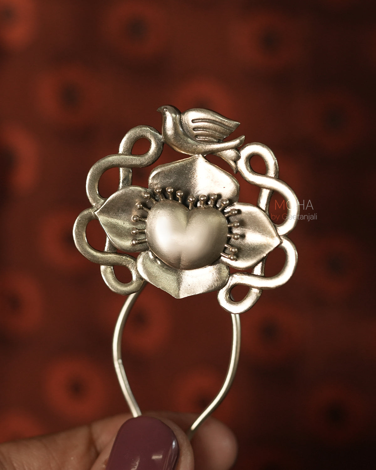 Bulbul Silver Hairpin by MOHA