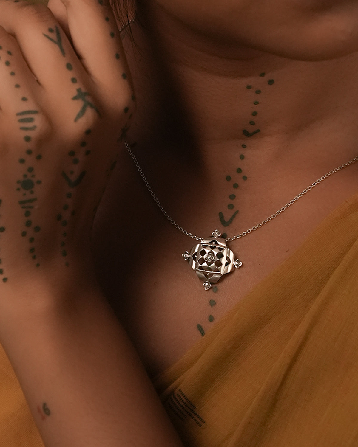 Chak Silver Pendant with chain by MOHA