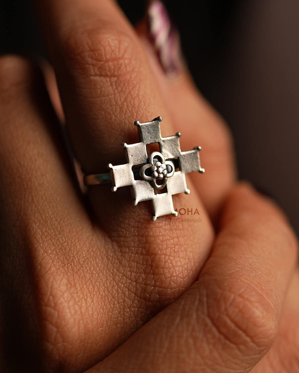 Chakor Silver Finger Ring by Moha